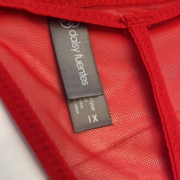 Daisy Fuentes Intimates Lace Baby Doll negligée thong Push Up Bra - Picture 5 of 11